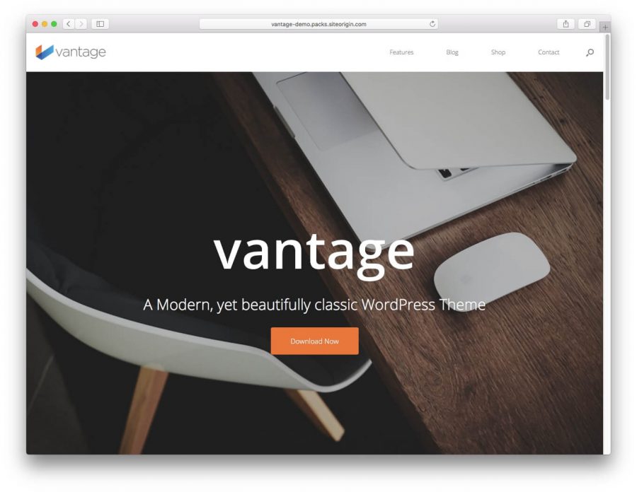 The Vantage demo page.